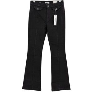 Vigoss Women's‎ Stretch High Rise Black Boot Cut Trouser Pants Size 31 NWT